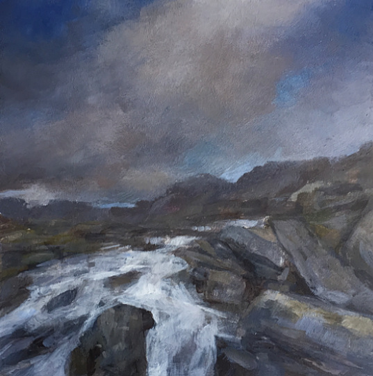 Welsh Mountain Stream painting for sale