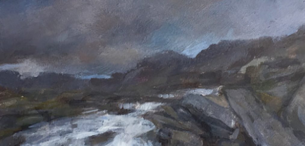 Welsh Mountain Stream Landscape painting for sale