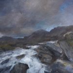 Welsh Mountain Stream Landscape painting for sale